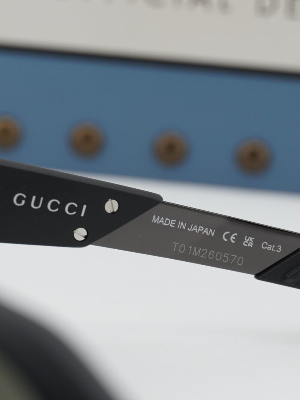 Gucci GG2017S 003 Shield Sunglasses - Black / Grey - Picture 5 of 11
